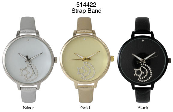 6 Geneva Strap Band Watches