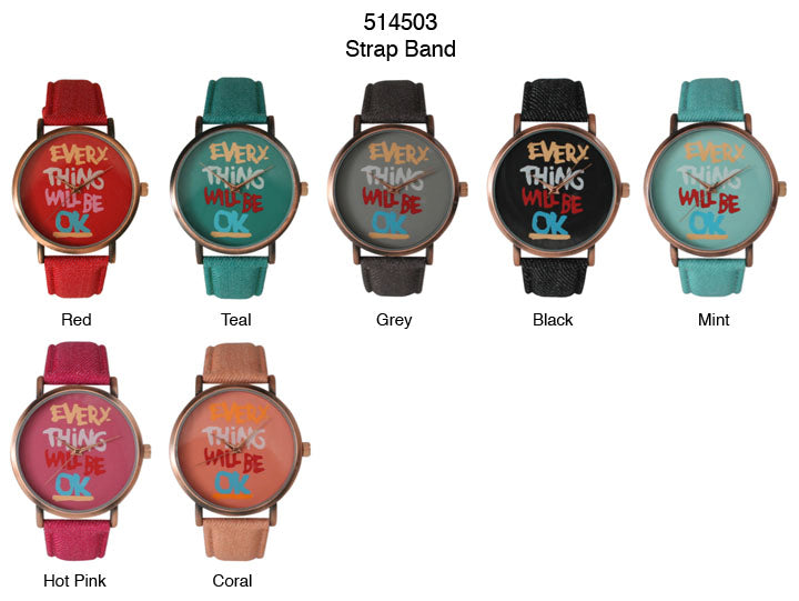 6 Geneva Strap Band Watches
