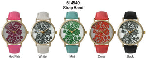 6 Geneva Strap Band Watches