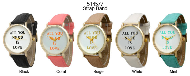6 Geneva Strap Band Watches