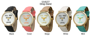 6 Geneva Strap Band Watches