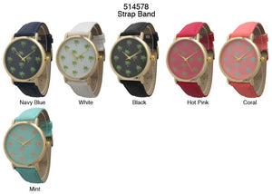 6 Geneva Strap Band Watches