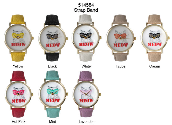 6 Geneva Strap Band Watches