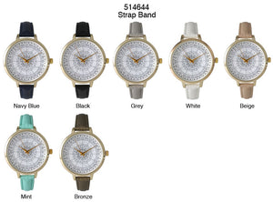 6 Geneva Strap Band Watches