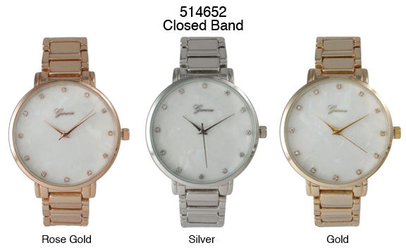 6 Geneva Closed Band Watches