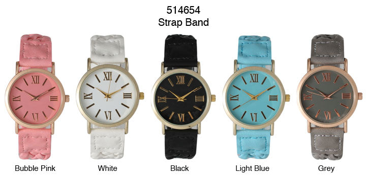 6 Geneva Strap Band Watches