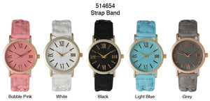 6 Geneva Strap Band Watches