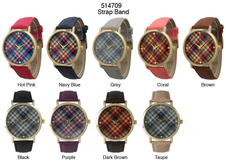 6 Geneva Strap Band Watches