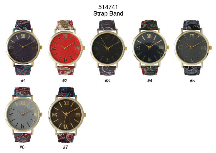 6 Geneva Strap Band Watches