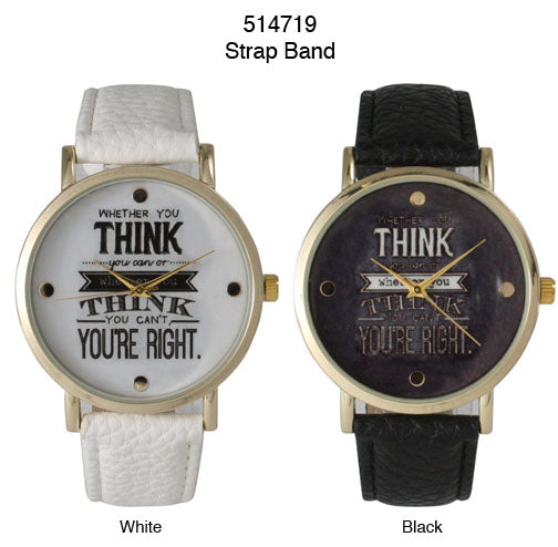 6 Geneva Strap Band Watches