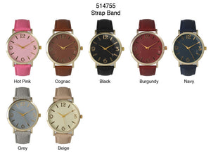 6 Geneva Strap Band Watches