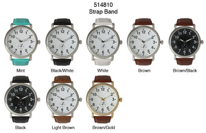 6 Geneva Strap Band Watches