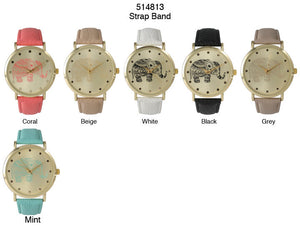 6 Geneva Strap Band Watches