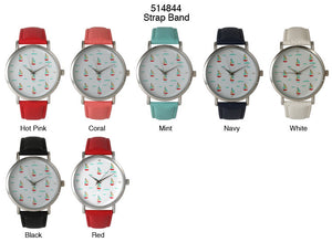 6 Geneva Strap Band Watches