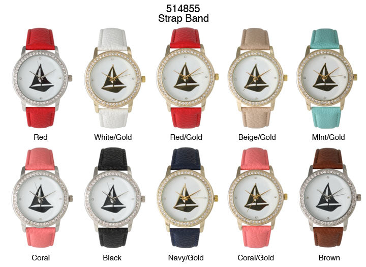 6 Geneva Strap Band Watches