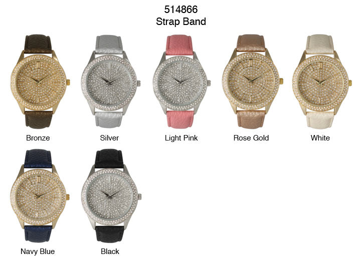 6 Geneva Strap Band Watches