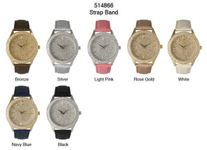 6 Geneva Strap Band Watches