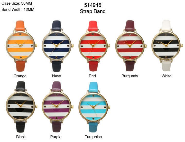 6 Geneva Strap Band Watches