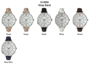 6 Geneva Strap Band Watches