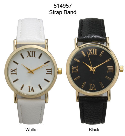 6 Geneva Strap Band Watches
