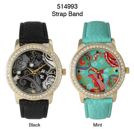 6 Geneva Strap Band Watches