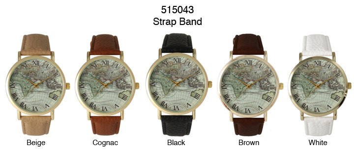 6 Geneva Strap Band Watches