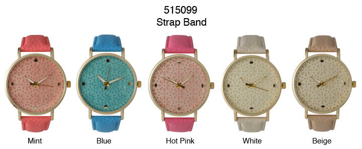 6 Geneva Strap Band Watches