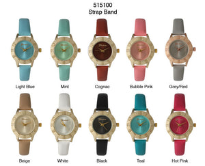 6 Geneva Strap Band Watches