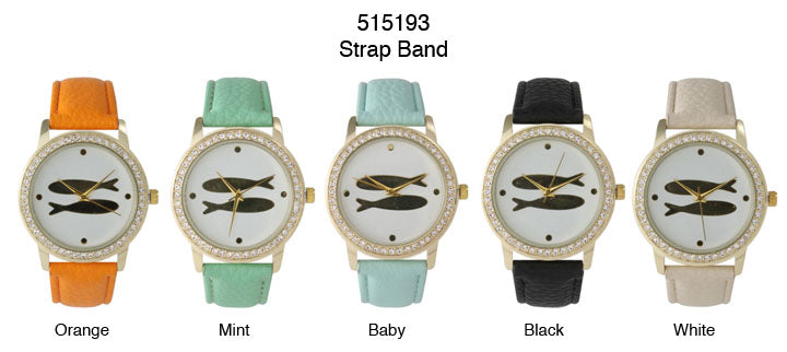 6 Geneva Strap Band Watches