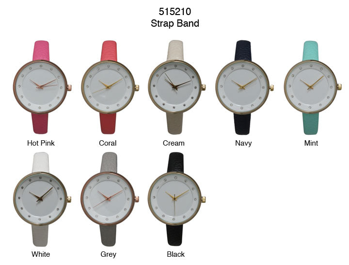 6 Geneva Strap Band Watches