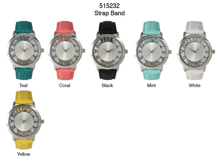 6 Geneva Strap Band Watches