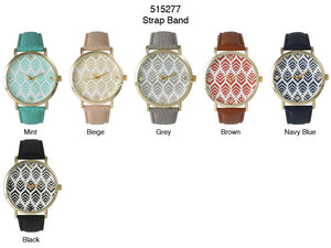 6 Geneva Strap Band Watches