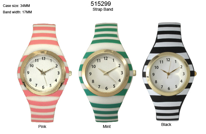6 Geneva Strap Band Watches