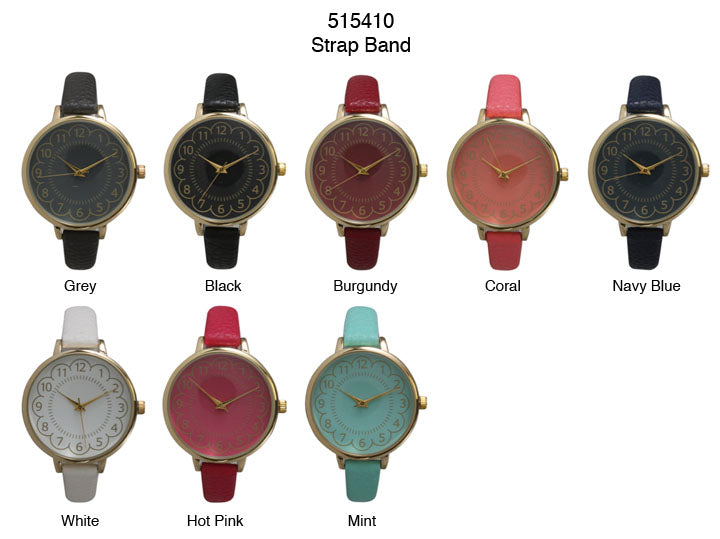 6 Geneva Strap Band Watches