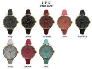 6 Geneva Strap Band Watches