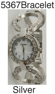 6 Bracelet Style Watches/W Rhinestones