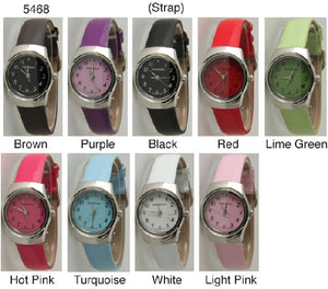 6 Faux Leather strap watches