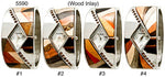 Load image into Gallery viewer, 6 Metal Cuff Bangles /W Wood Inlay
