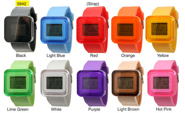 6 Narmi Digital Strap Band Watches