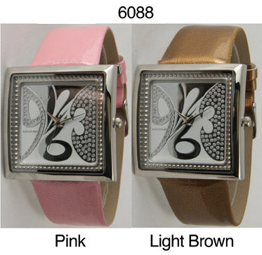 6 Narmi Strap Band Watches w/rhinestones