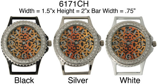 6 Solid Bar Watch Faces/W Rhinestones