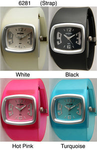 6 Geneva Silicone Strap Band Watches