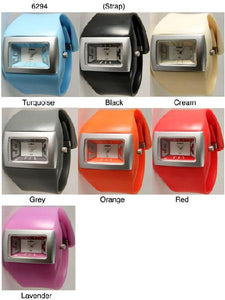 6 Geneva Silicone Strap Band Watches