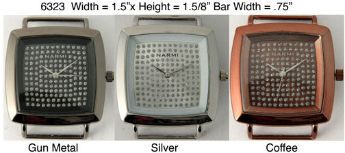 6 Narmi Strap Band Watches w/rhinestones