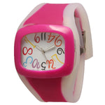 Load image into Gallery viewer, 6 Geneva Closed Band Silicone Claw Strap Watches
