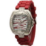 Load image into Gallery viewer, 6 Geneva Silicone Style  Strap Band Watches/W Rhinestones
