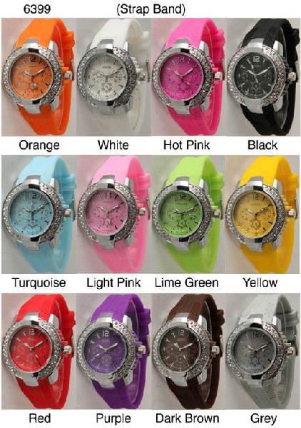 6 Narmi Silicone Style Strap Watches