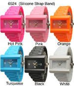 Load image into Gallery viewer, 6 Geneva Silicone strap band watches
