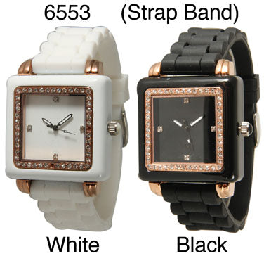 6 Geneva Silicone Strap Band Watches