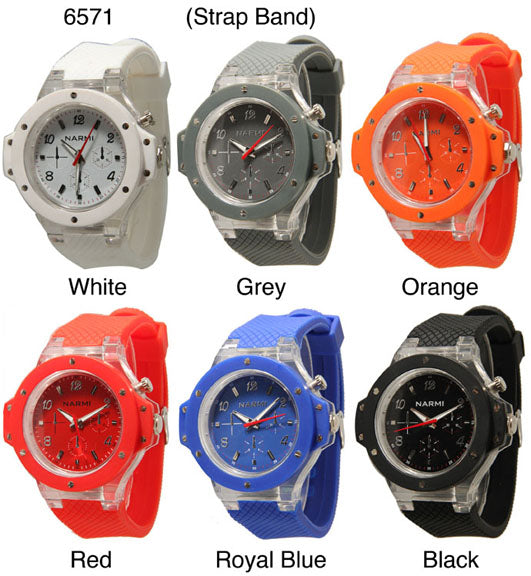 6 Narmi Silicone Style Watches